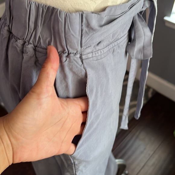 Thread & Supply Waist Tie Paper Bag Pants - Picture 3 of 7